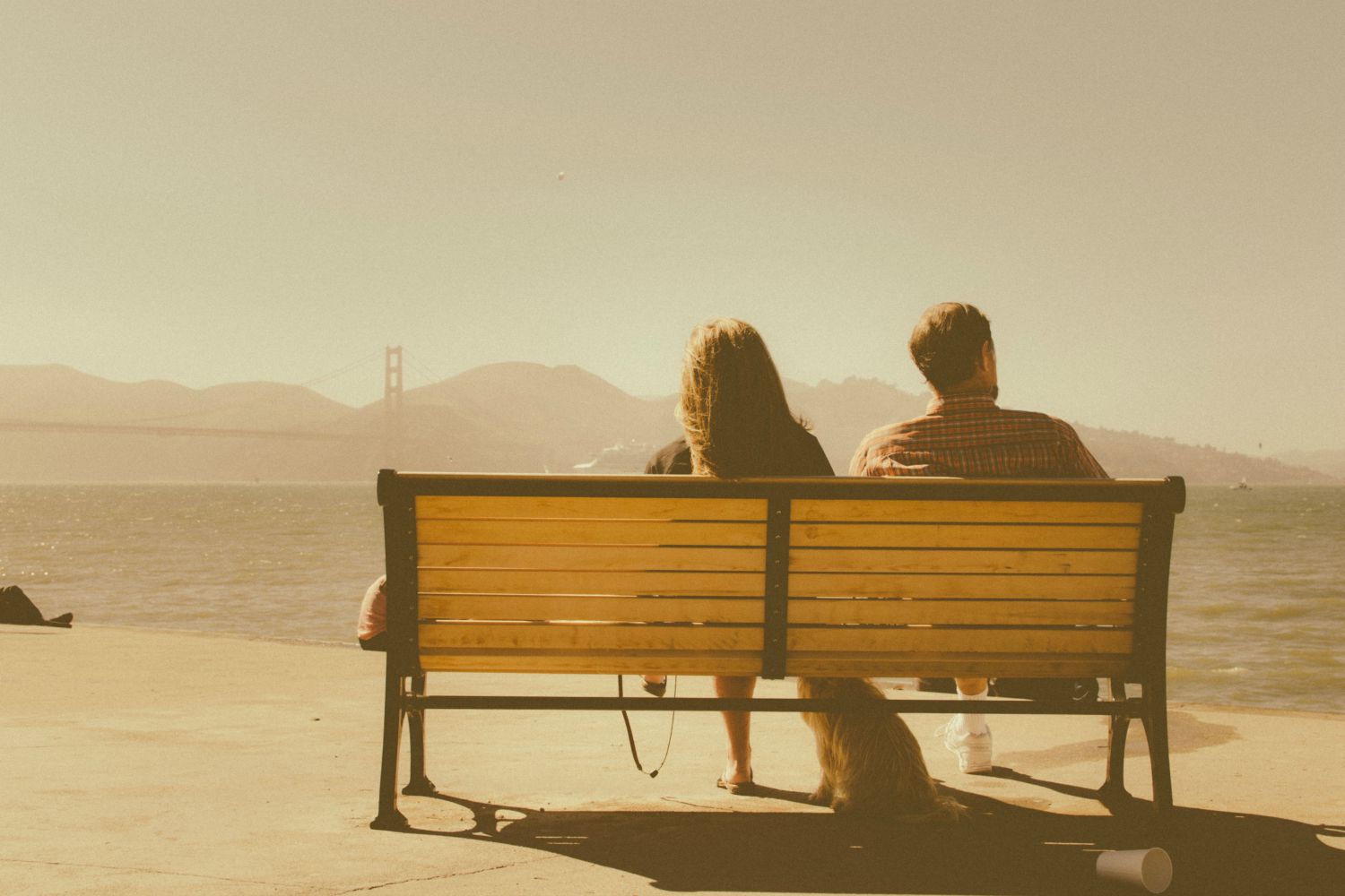 couple on bench in San Francisco