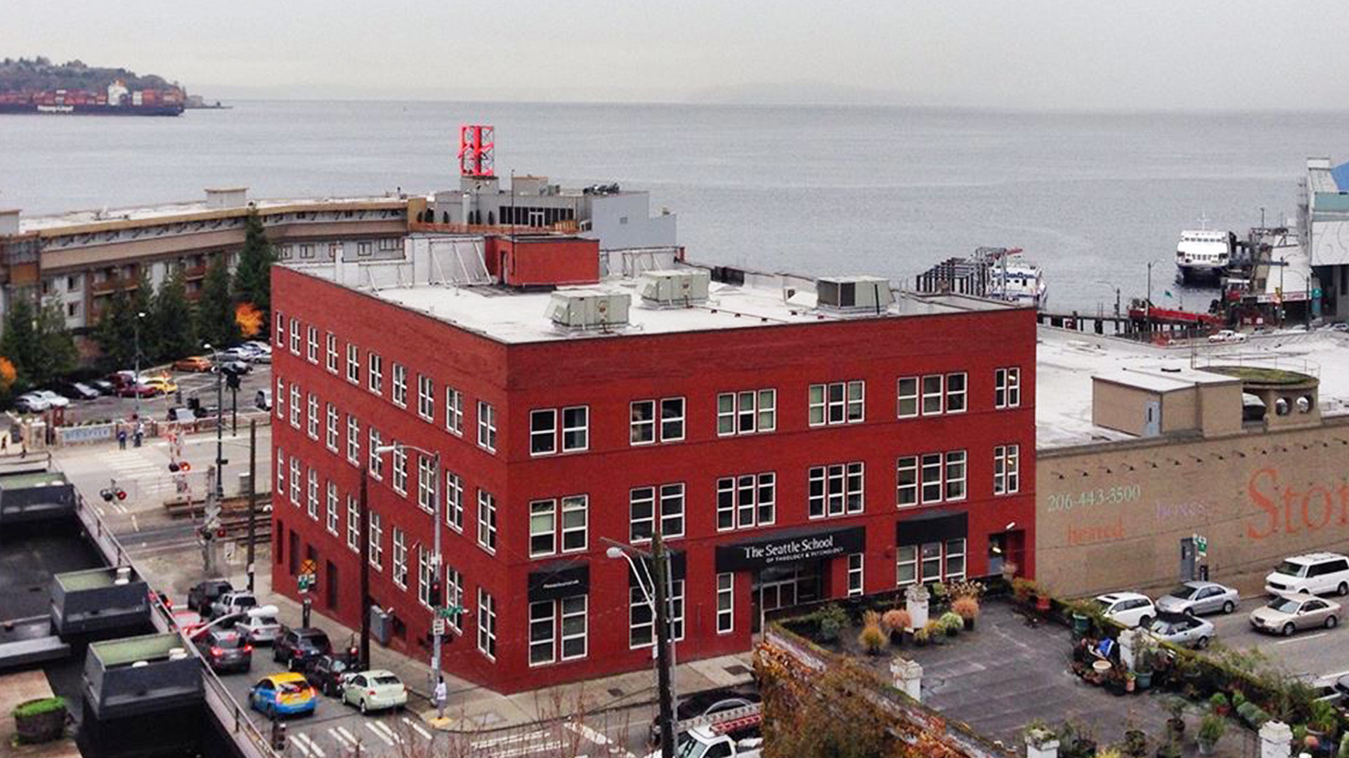 an aerial view of The Seattle School of Theology & Psychology